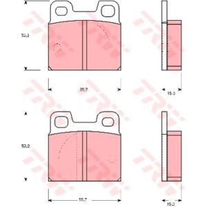TRW Bremsbelagsatz, Scheibenbremse GDB144