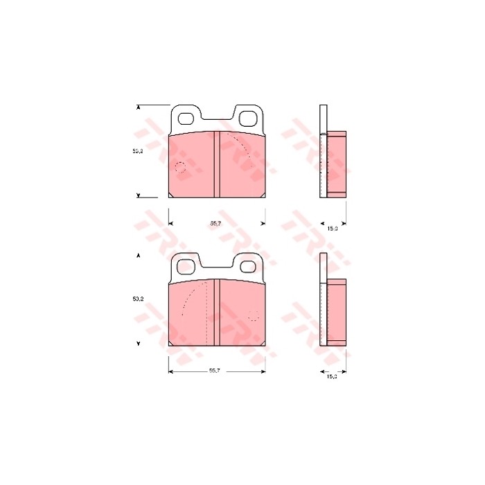 TRW Bremsbelagsatz, Scheibenbremse GDB144