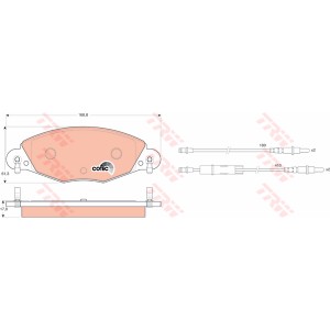 TRW COTEC Bremsbelagsatz, Scheibenbremse GDB1449