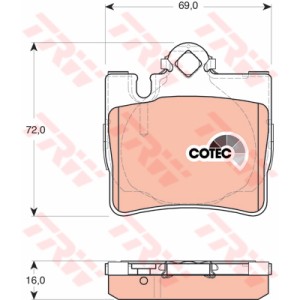 TRW COTEC Bremsbelagsatz, Scheibenbremse GDB1455