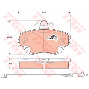 TRW COTEC Bremsbelagsatz, Scheibenbremse GDB1465