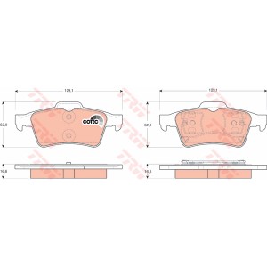 TRW COTEC Bremsbelagsatz, Scheibenbremse GDB1469