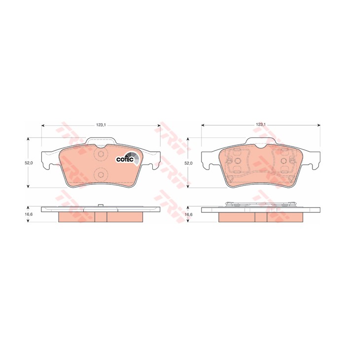 TRW COTEC Bremsbelagsatz, Scheibenbremse GDB1469