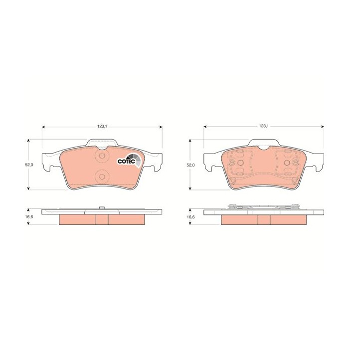 TRW COTEC Bremsbelagsatz, Scheibenbremse GDB1469