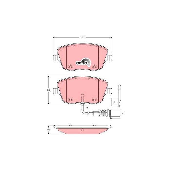 TRW COTEC Bremsbelagsatz, Scheibenbremse GDB1472