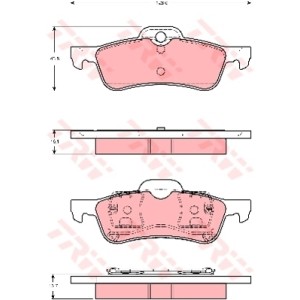 TRW Bremsbelagsatz, Scheibenbremse GDB1477