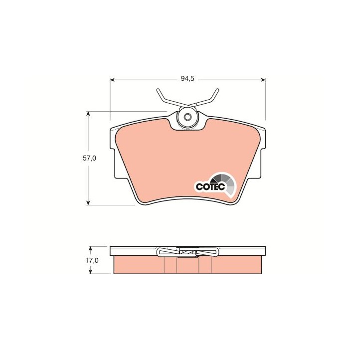 TRW COTEC Bremsbelagsatz, Scheibenbremse GDB1479