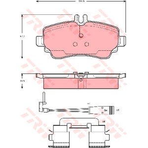 TRW Bremsbelagsatz, Scheibenbremse GDB1480