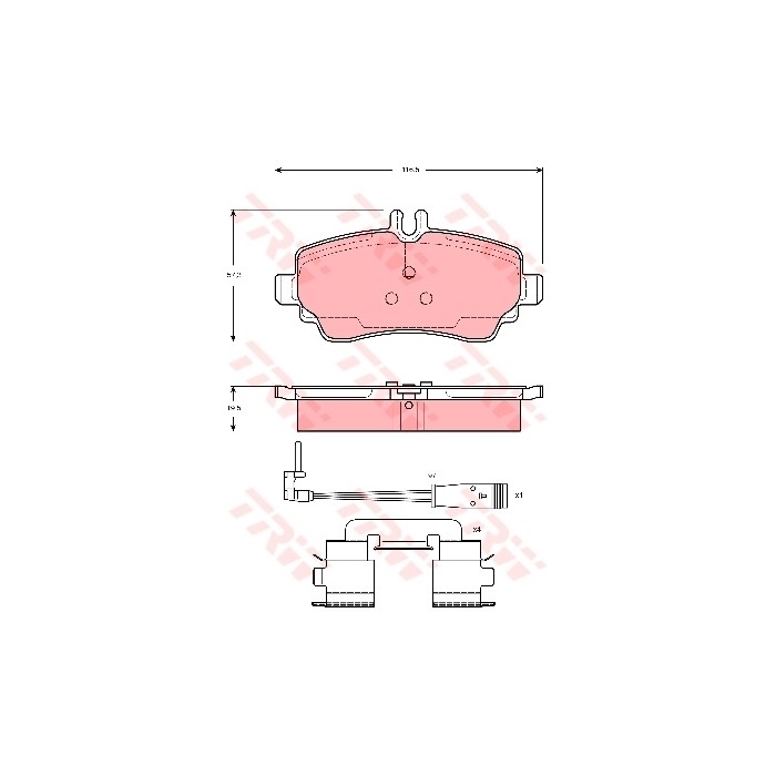 TRW Bremsbelagsatz, Scheibenbremse GDB1480