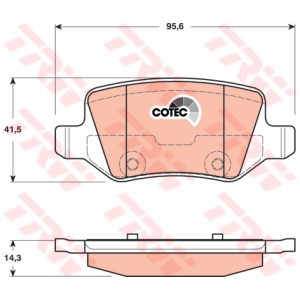 TRW COTEC Bremsbelagsatz, Scheibenbremse GDB1481