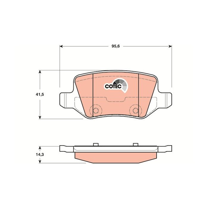 TRW COTEC Bremsbelagsatz, Scheibenbremse GDB1481