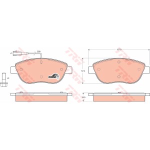 TRW COTEC Bremsbelagsatz, Scheibenbremse GDB1483
