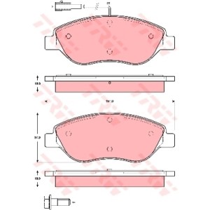 TRW COTEC Bremsbelagsatz, Scheibenbremse GDB1484