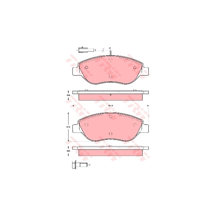 TRW COTEC Bremsbelagsatz, Scheibenbremse GDB1484