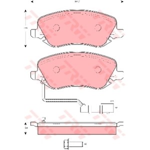 TRW Bremsbelagsatz, Scheibenbremse GDB1489