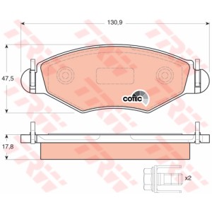 TRW COTEC Bremsbelagsatz, Scheibenbremse GDB1500