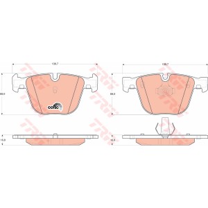 TRW COTEC Bremsbelagsatz, Scheibenbremse GDB1502