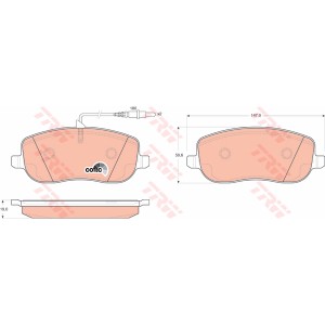 TRW COTEC Bremsbelagsatz, Scheibenbremse GDB1503