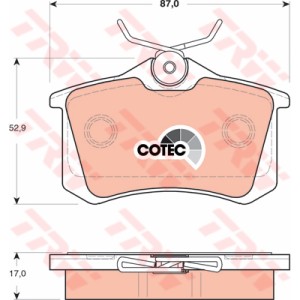 TRW COTEC Bremsbelagsatz, Scheibenbremse GDB1504