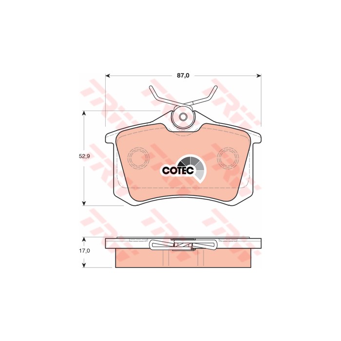 TRW COTEC Bremsbelagsatz, Scheibenbremse GDB1504
