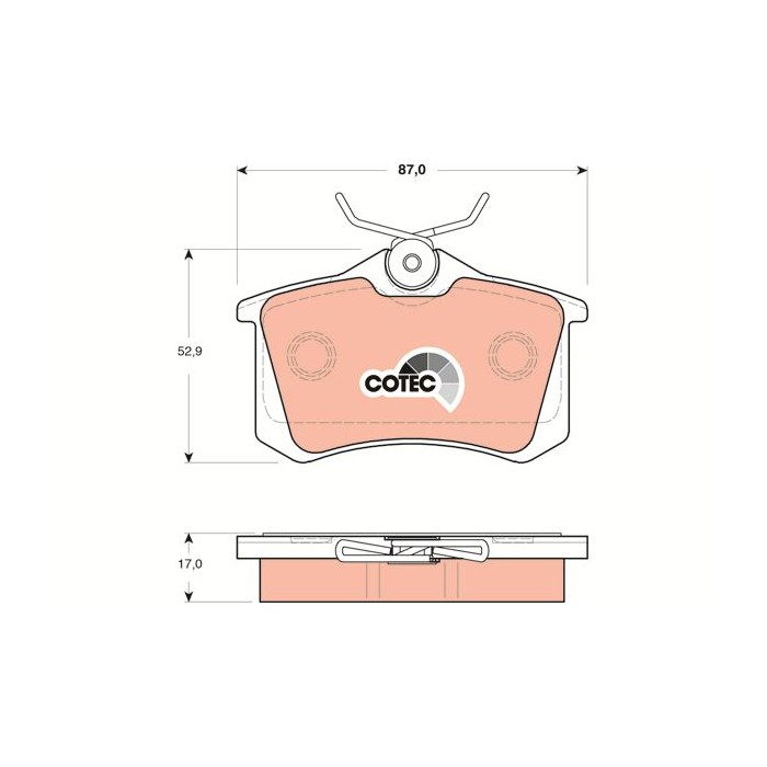 TRW COTEC Bremsbelagsatz, Scheibenbremse GDB1504