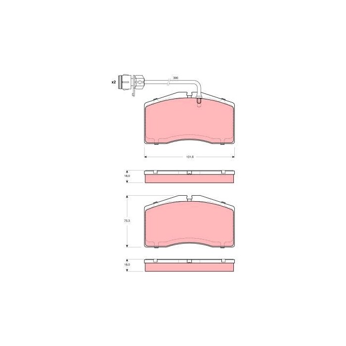 TRW Bremsbelagsatz, Scheibenbremse GDB1506