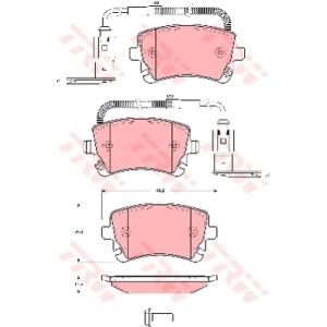 TRW Bremsbelagsatz, Scheibenbremse GDB1508