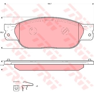 TRW COTEC Bremsbelagsatz, Scheibenbremse GDB1510