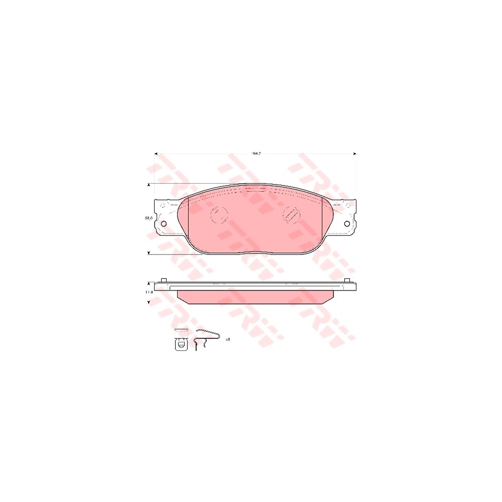 TRW COTEC Bremsbelagsatz, Scheibenbremse GDB1510