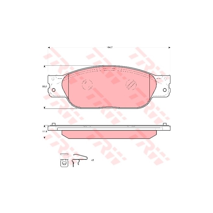 TRW COTEC Bremsbelagsatz, Scheibenbremse GDB1510