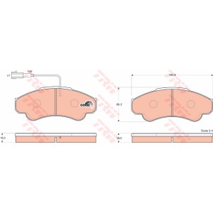 TRW COTEC Bremsbelagsatz, Scheibenbremse GDB1518