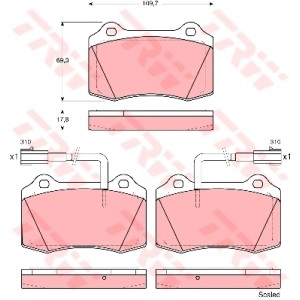 TRW Bremsbelagsatz, Scheibenbremse GDB1519