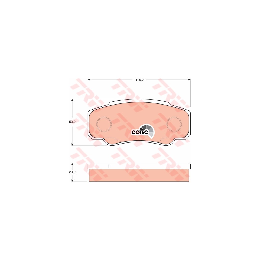 TRW COTEC Bremsbelagsatz, Scheibenbremse GDB1521