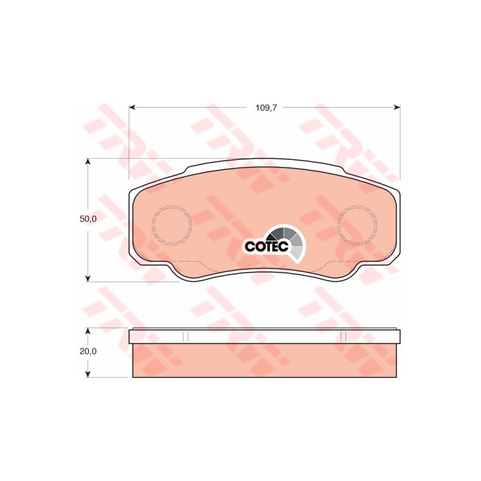 TRW COTEC Bremsbelagsatz, Scheibenbremse GDB1521