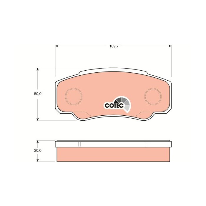 TRW COTEC Bremsbelagsatz, Scheibenbremse GDB1521