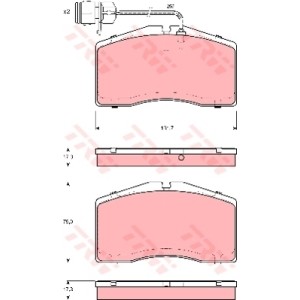 TRW Bremsbelagsatz, Scheibenbremse GDB1523