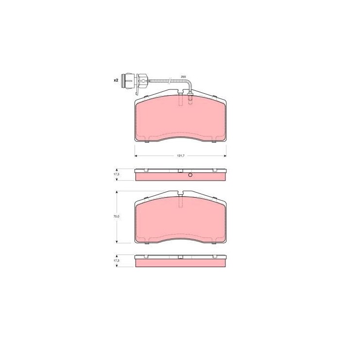 TRW Bremsbelagsatz, Scheibenbremse GDB1523