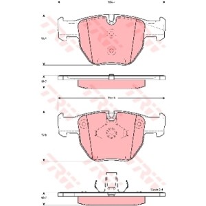 TRW COTEC Bremsbelagsatz, Scheibenbremse GDB1526