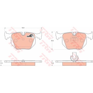 TRW COTEC Bremsbelagsatz, Scheibenbremse GDB1530