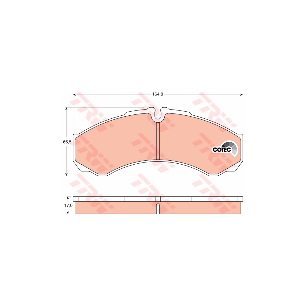 TRW COTEC Bremsbelagsatz, Scheibenbremse GDB1534