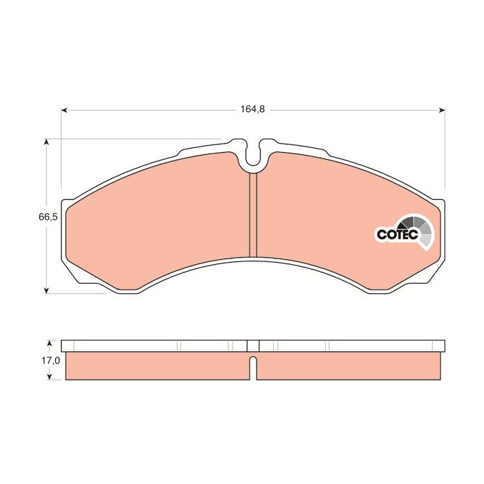 TRW COTEC Bremsbelagsatz, Scheibenbremse GDB1534