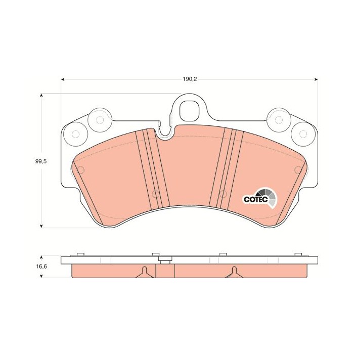 TRW COTEC Bremsbelagsatz, Scheibenbremse GDB1547
