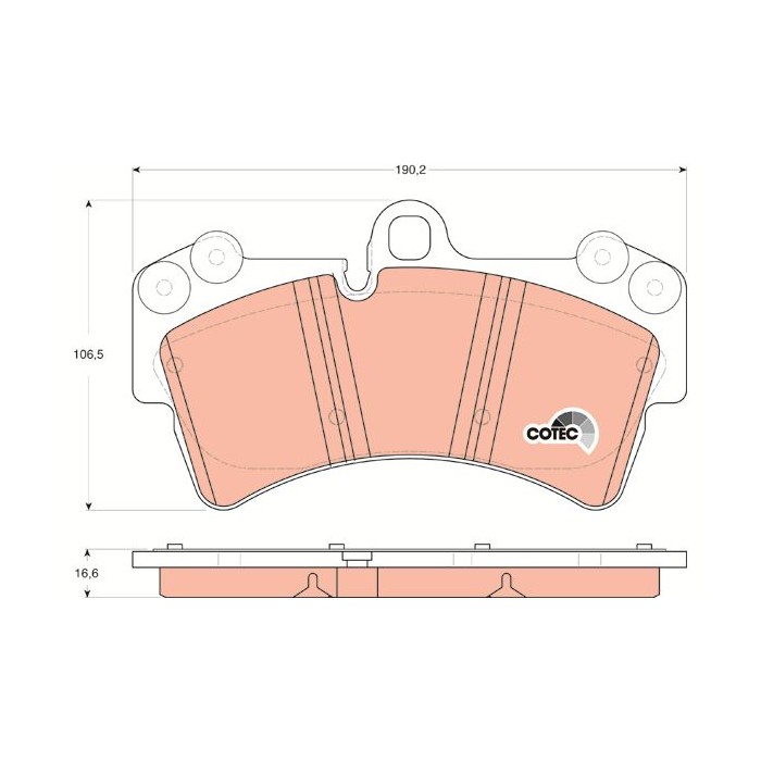 TRW COTEC Bremsbelagsatz, Scheibenbremse GDB1548