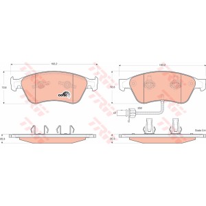 TRW COTEC Bremsbelagsatz, Scheibenbremse GDB1553
