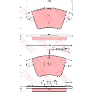 TRW COTEC Bremsbelagsatz, Scheibenbremse GDB1556