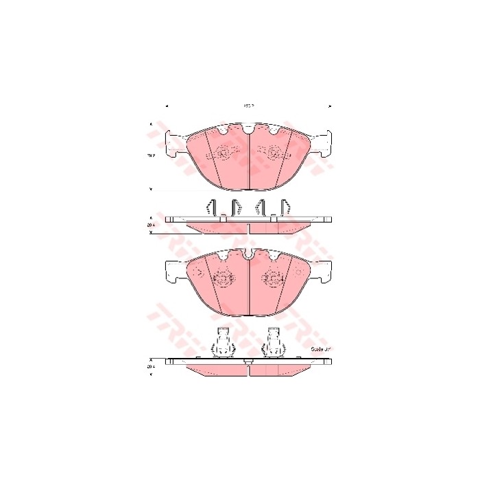TRW COTEC Bremsbelagsatz, Scheibenbremse GDB1558
