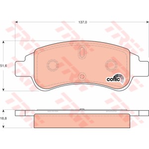 TRW COTEC Bremsbelagsatz, Scheibenbremse GDB1563