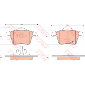 TRW COTEC Bremsbelagsatz, Scheibenbremse GDB1566