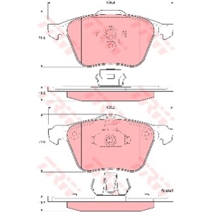 TRW COTEC Bremsbelagsatz, Scheibenbremse GDB1576