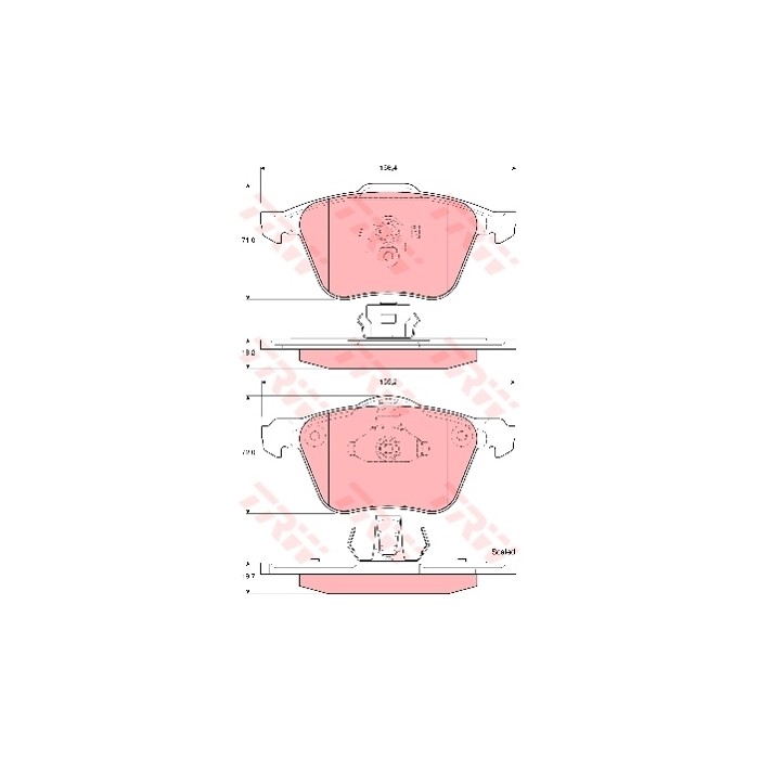 TRW COTEC Bremsbelagsatz, Scheibenbremse GDB1576